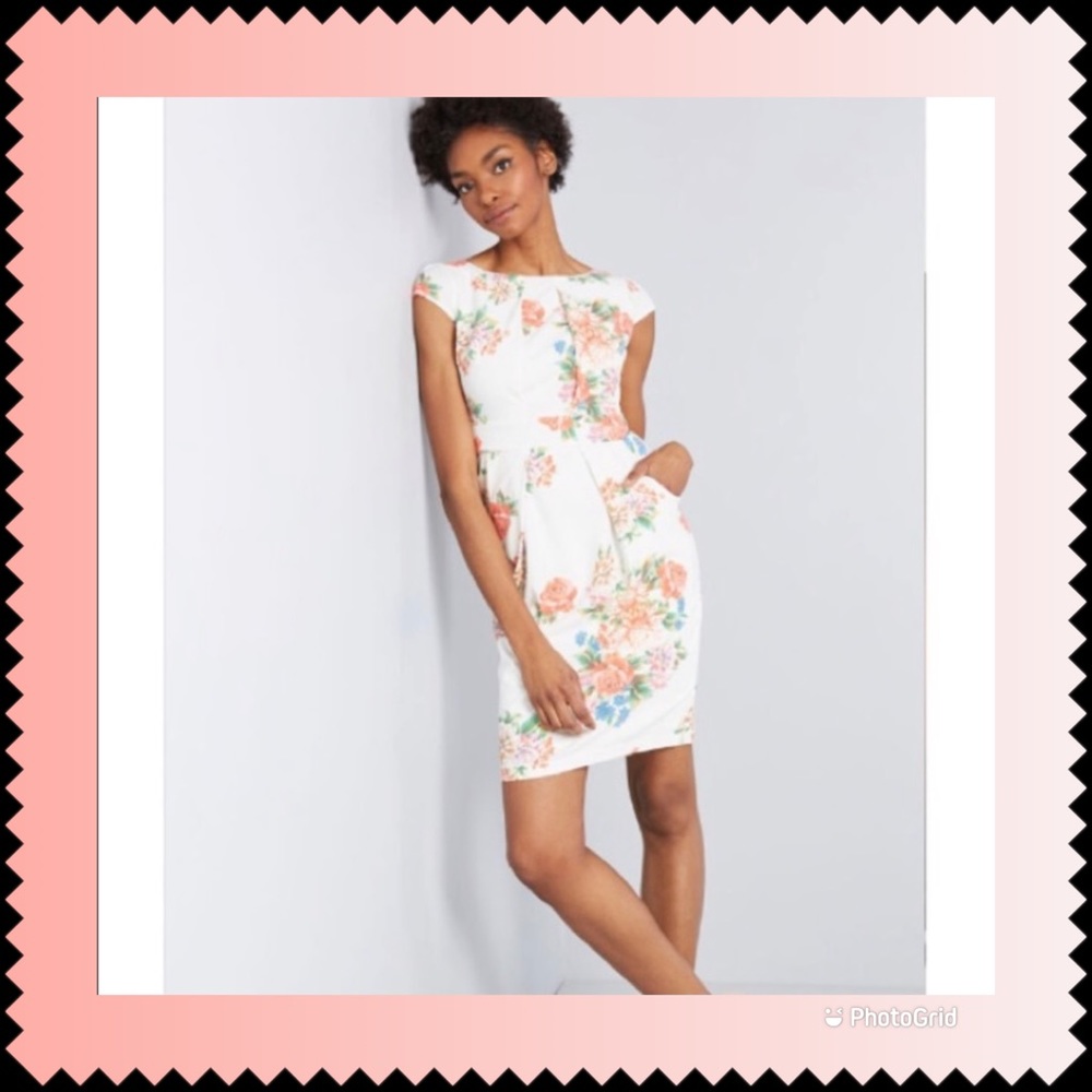 🧜🏼‍♀️NWT ModCloth Elegant Reflections Sheath Dress Large - Picture 4 of 7